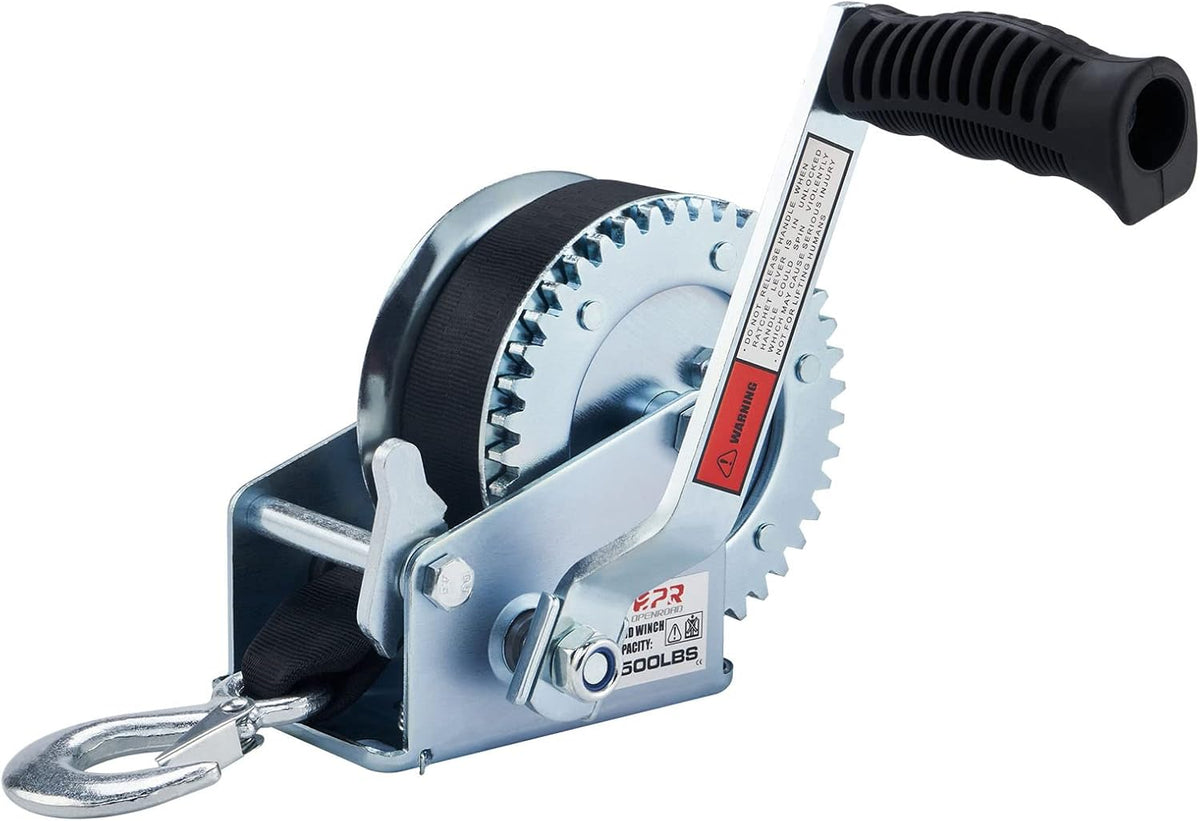 2500lbs Hand Winch with 32ft Steel Cable, Pack of 2 D6576