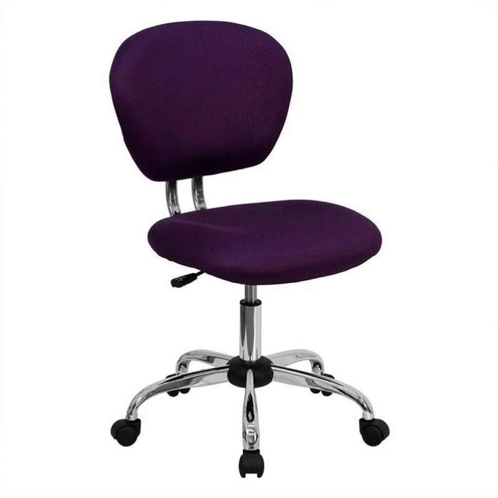 Purple Mid-Back Mesh Office Swivel Chair H85632
