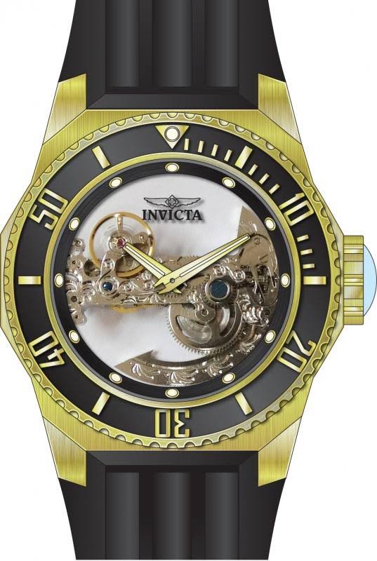 Black Automatic Silicone Watch B717