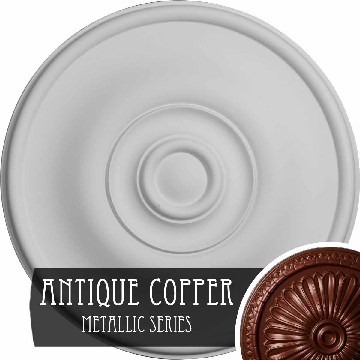 11 3/4x22OD x 3/8x22P Hand-Painted Ceiling Medallion X630
