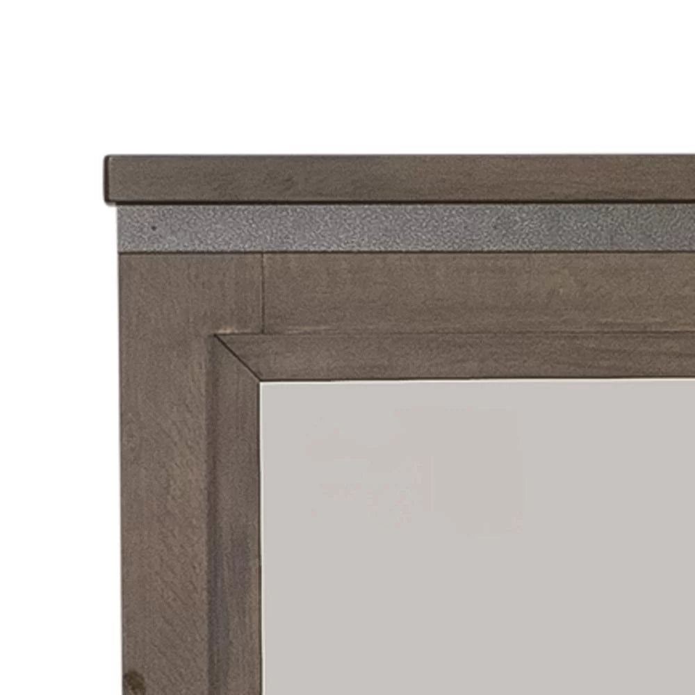 Gray Dresser & Mirror J699056