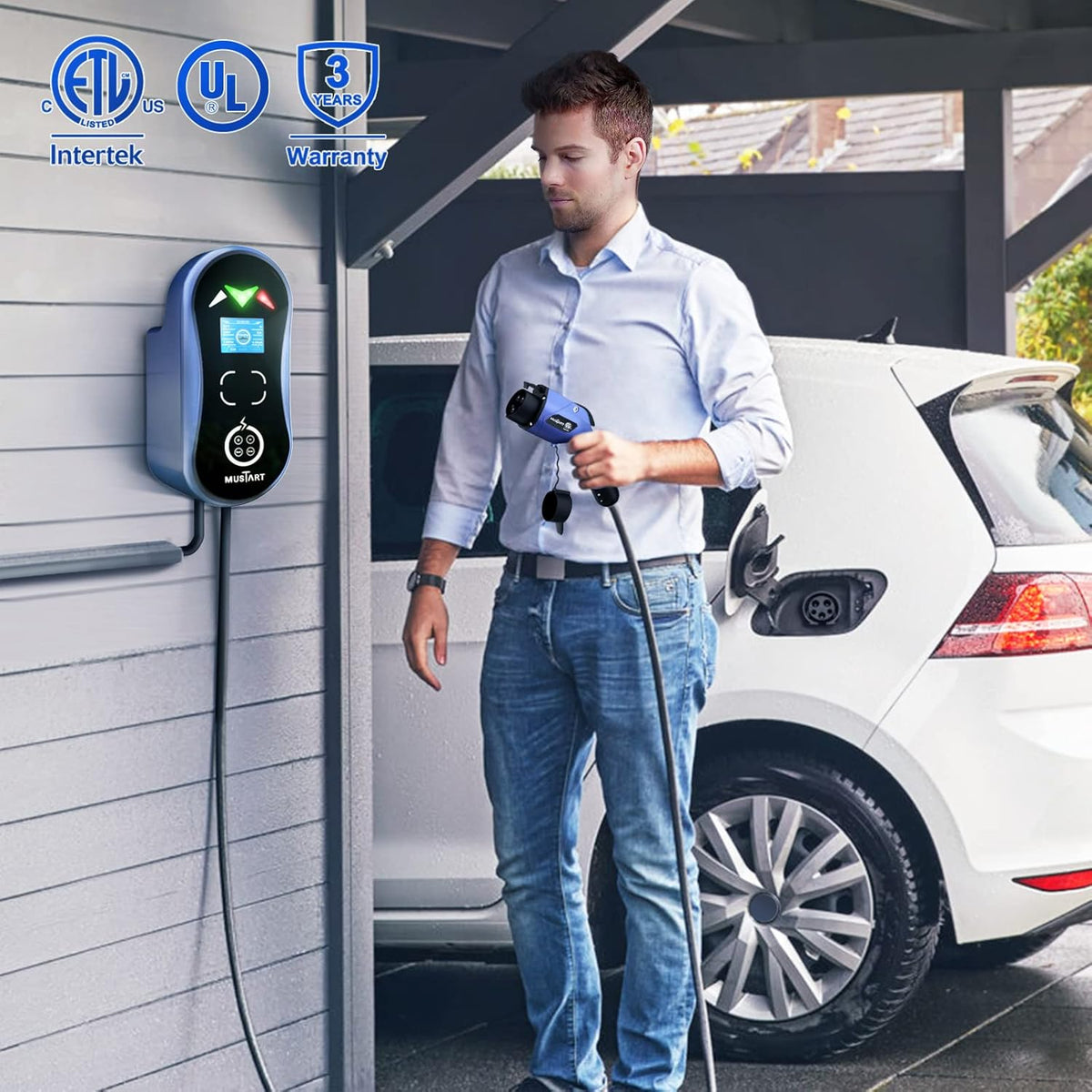 Level 2 EV Charger with 25ft Cable, NEMA 6-50P Q946