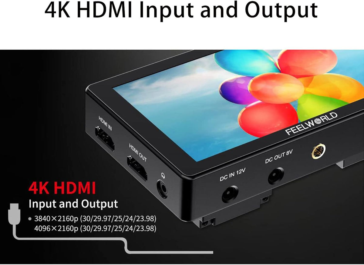 5.5 Touch Screen DSLR Camera Field Monitor 4K HDMI Input Output S9245