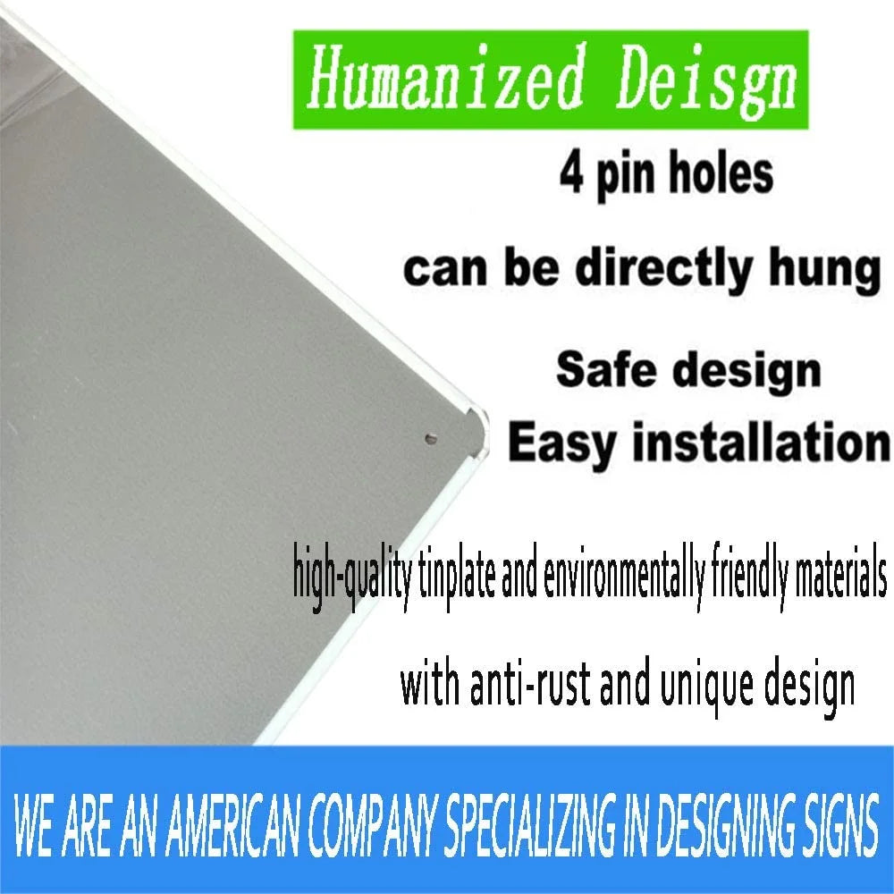Retro Aluminum Wall Sign 8x12 Inch F736852