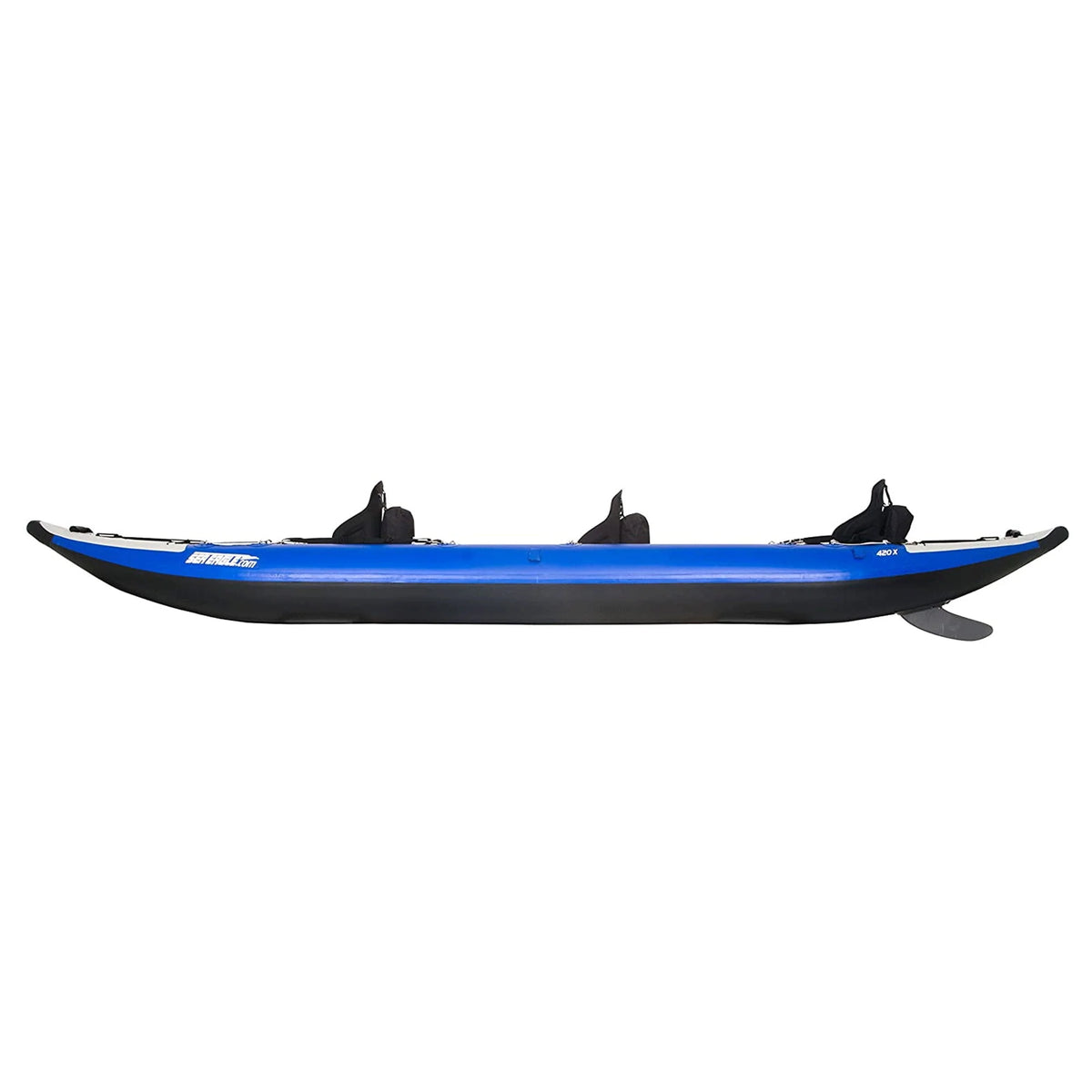White Blue Inflatable 3 Person Kayak O935