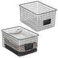 Matte Black 2 Pack Storage Organizer Basket N120