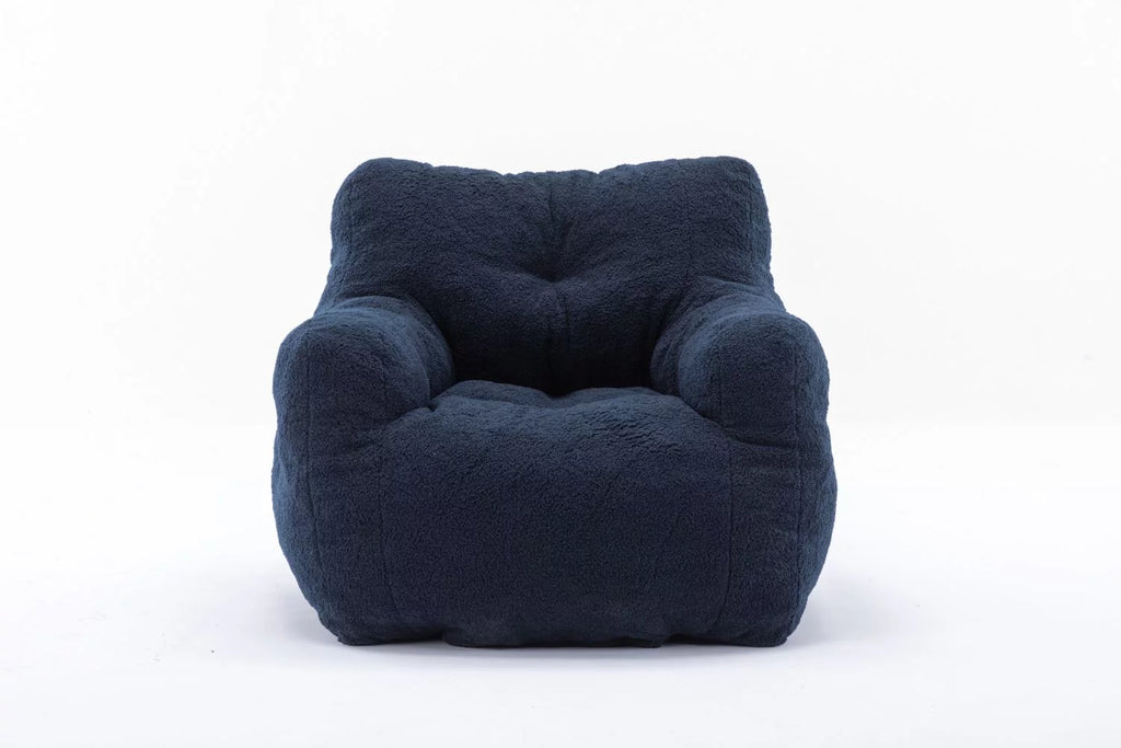 Soft Teddy Fabric Bean Bag Chair 39.4*39.4*27.6 Inches J4385