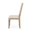 Beige Fabric Upholstered Dining Chairs Set of 2 J622