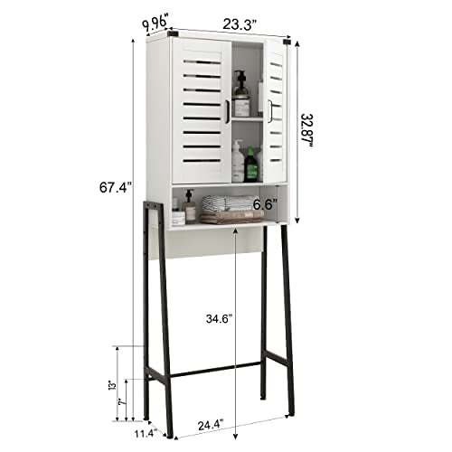 White 2-Door Over Toilet Storage Cabinet L584089