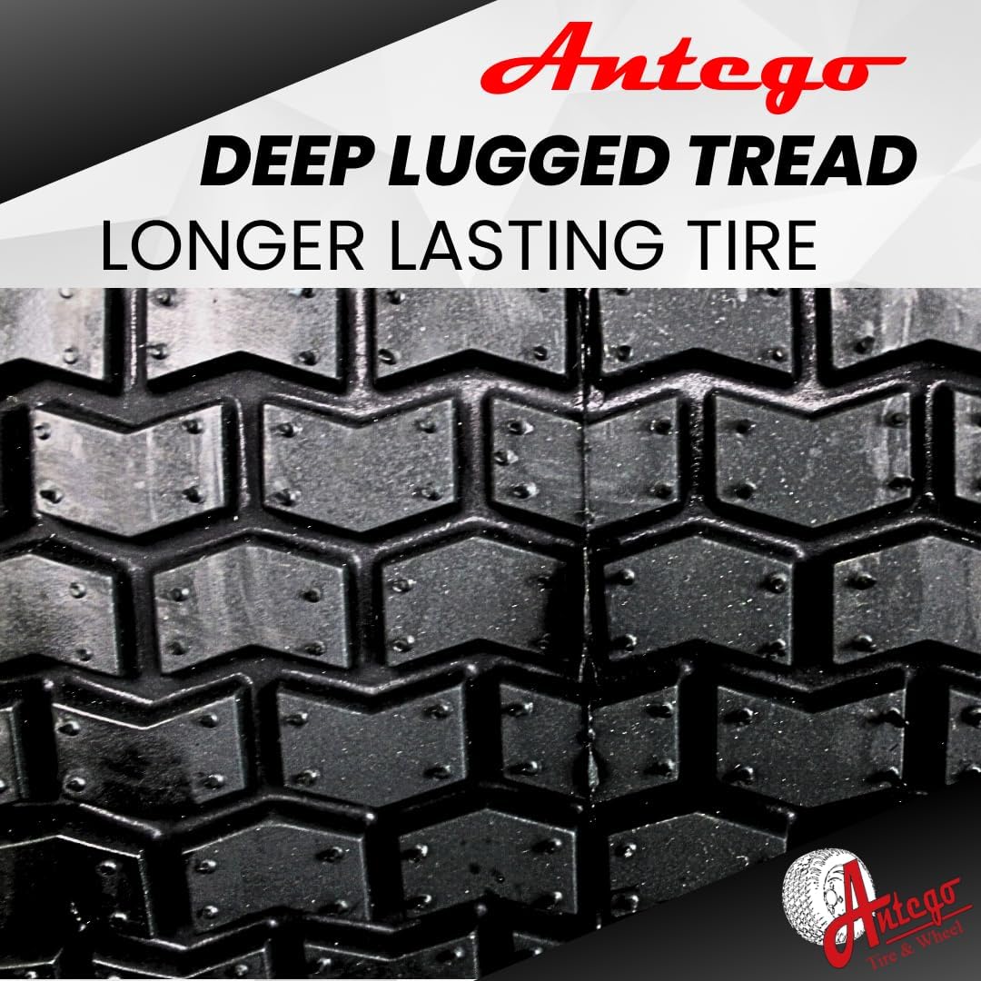 (Set of 2) 20x8.00-8 Lawn Mower Tires with Keyed Hub Wheel F5341