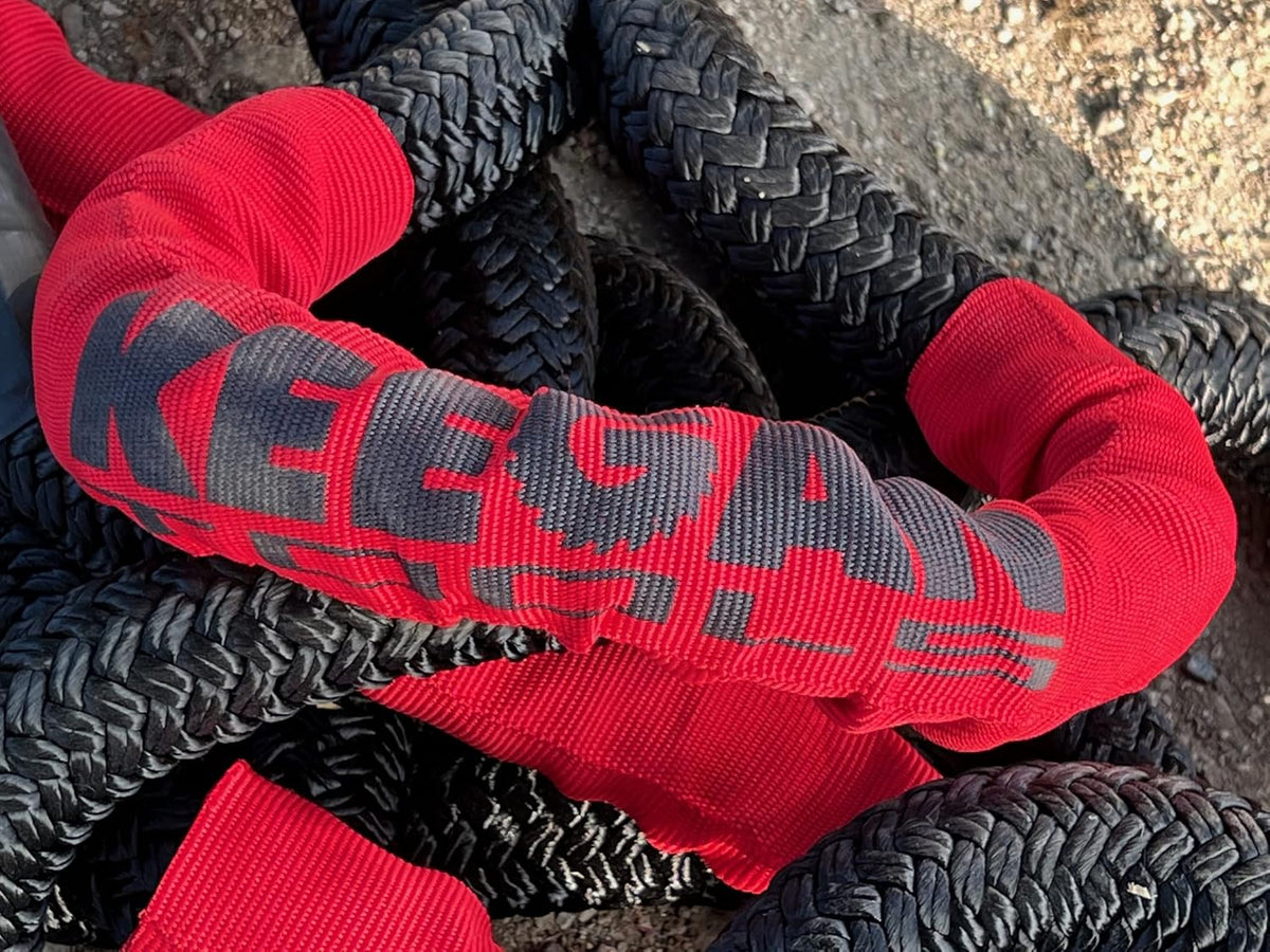 1" x 30' Kinetic Recovery Rope 30,250 lbs Breaking Strength Tow Strap D4863