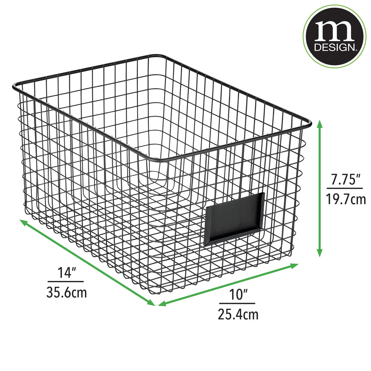 Matte Black 2 Pack Storage Organizer Basket N120