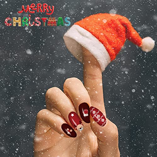 16 Sheets Holiday Nail Wraps Stickers with 2 Pcs Nail Files G2755