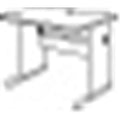 Desk - 36 W x 26.87 D x 29.87 H in. - Melamine - Hansen Cherry & Galaxy S385