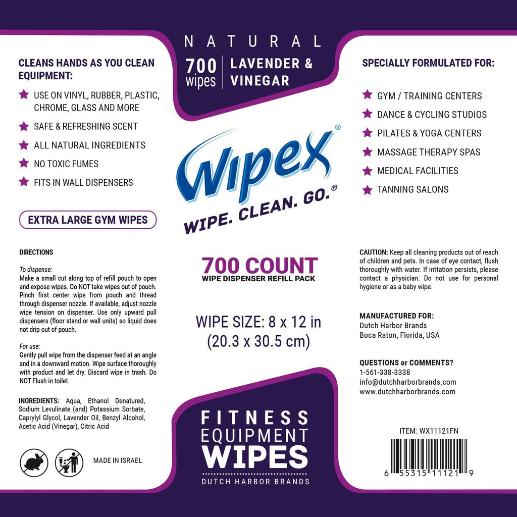 700 Natural Wipes Refill Pack with Vinegar & Lavender Oil, Pack of 2 Y831