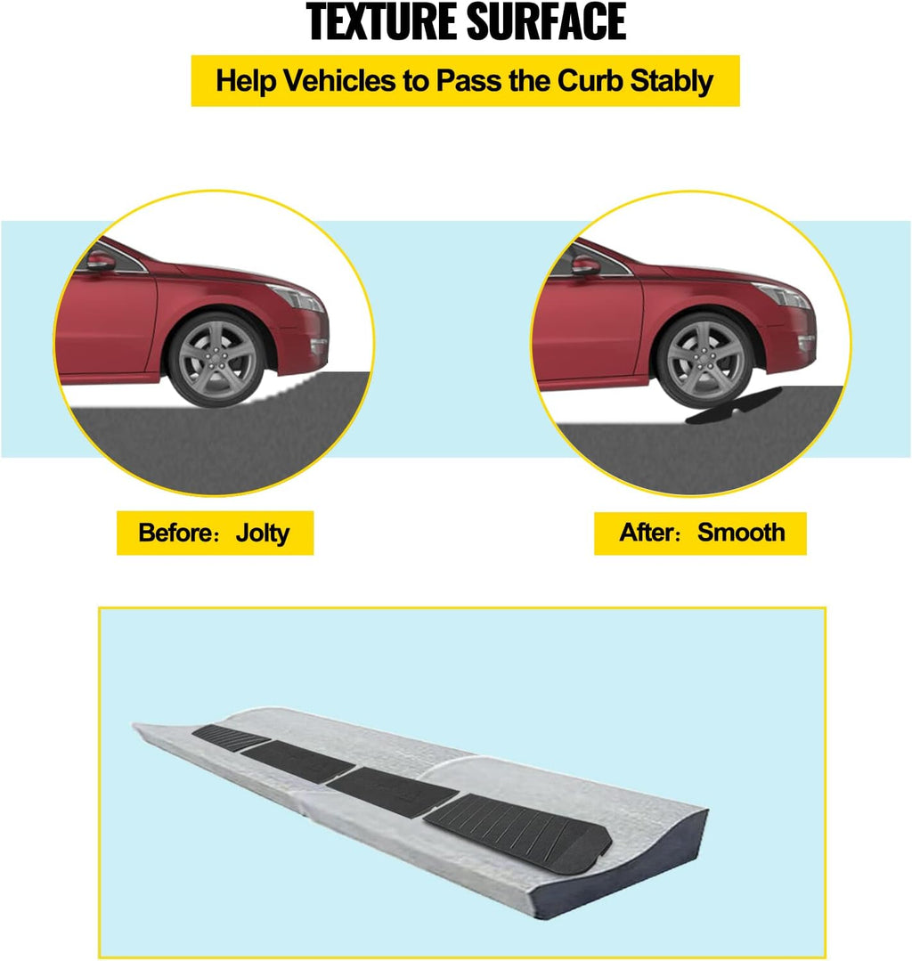 4 Pack Heavy Duty Rubber Curb Ramp Set O367