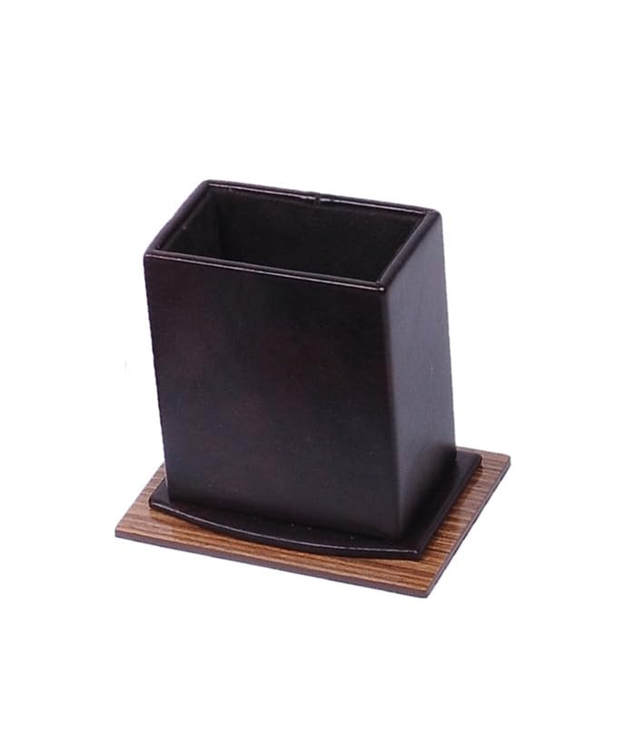 Brown Walnut Wood 10 Pcs Desk Organizer G45305
