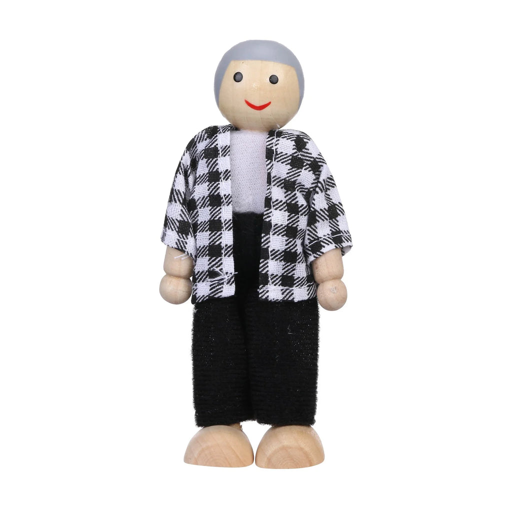 Wooden Dolls Family Playset Set of 6 I886