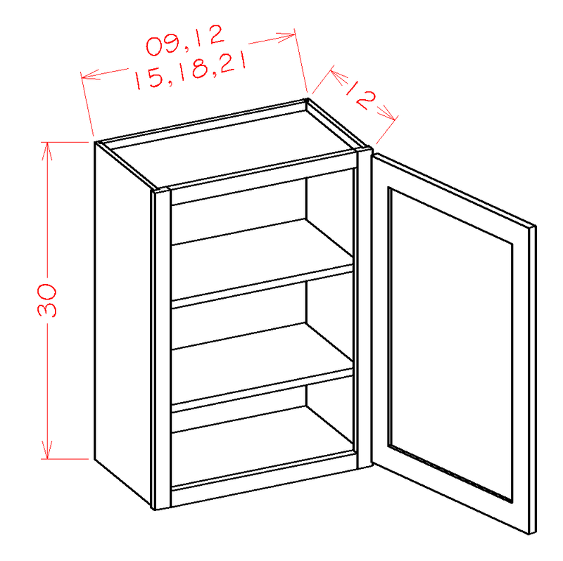 White 2 Doors 2 Shelves Wall Cabinet Y86127
