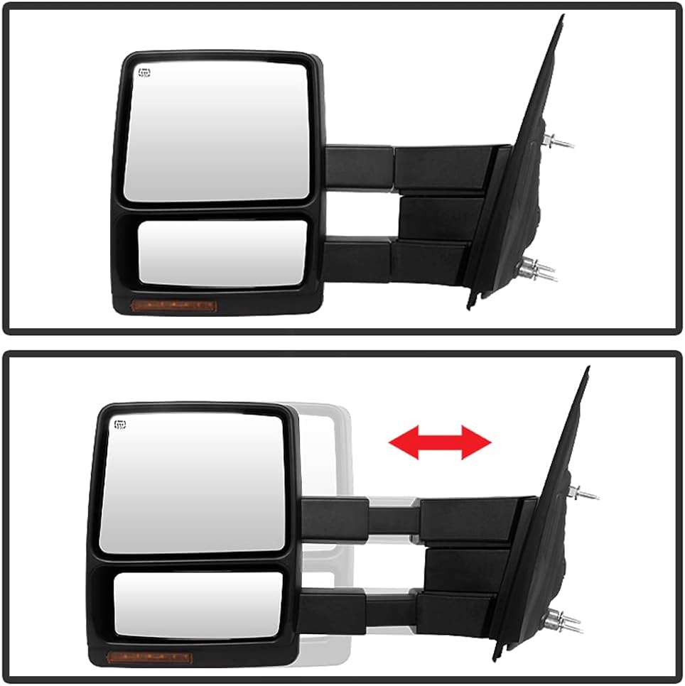 Telescoping Power Heated LED Signal Towing Side Mirrors Left Right Ford F150 Truck X504