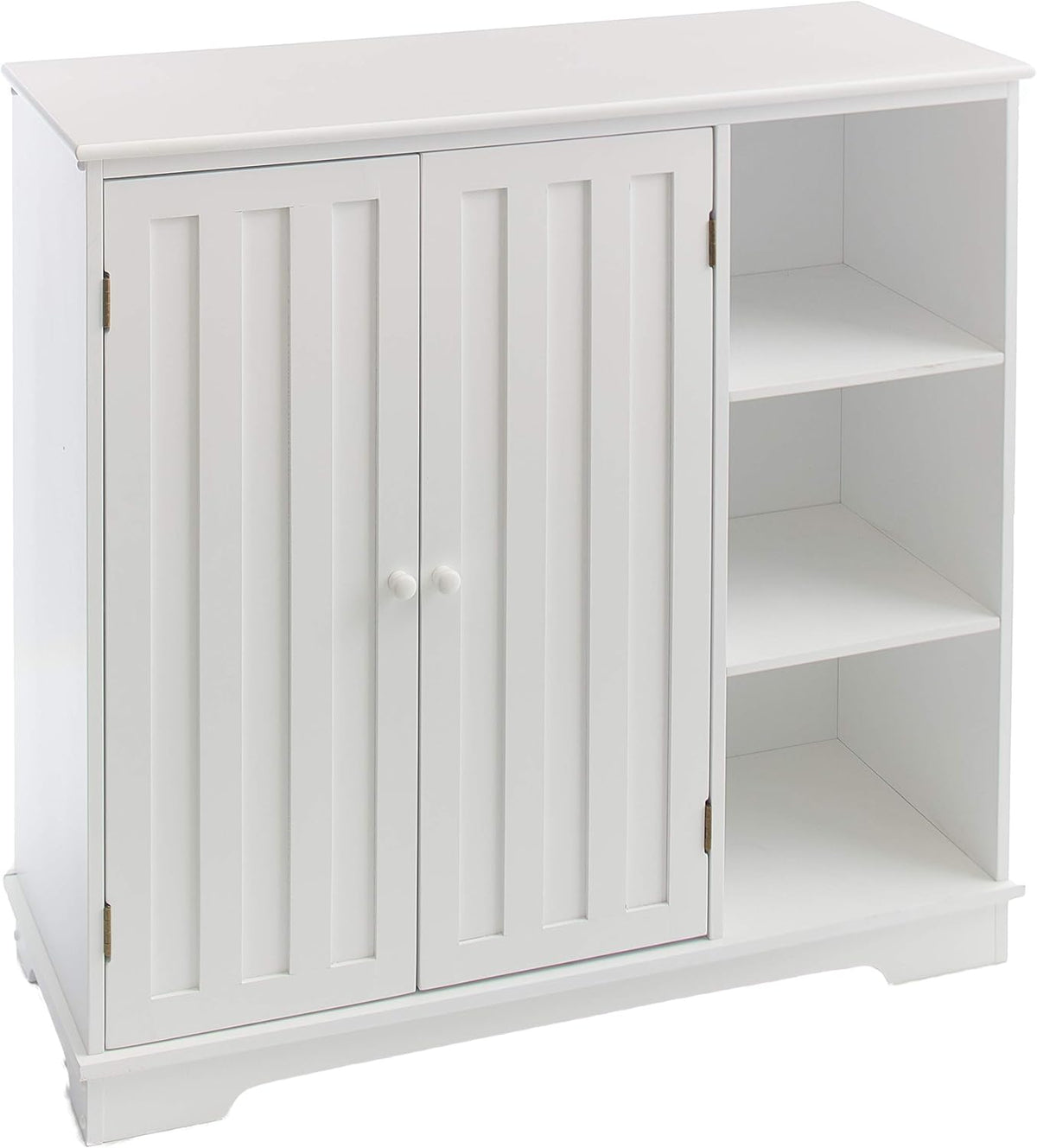 Red Beadboard Buffet Cabinet with Storage M8511
