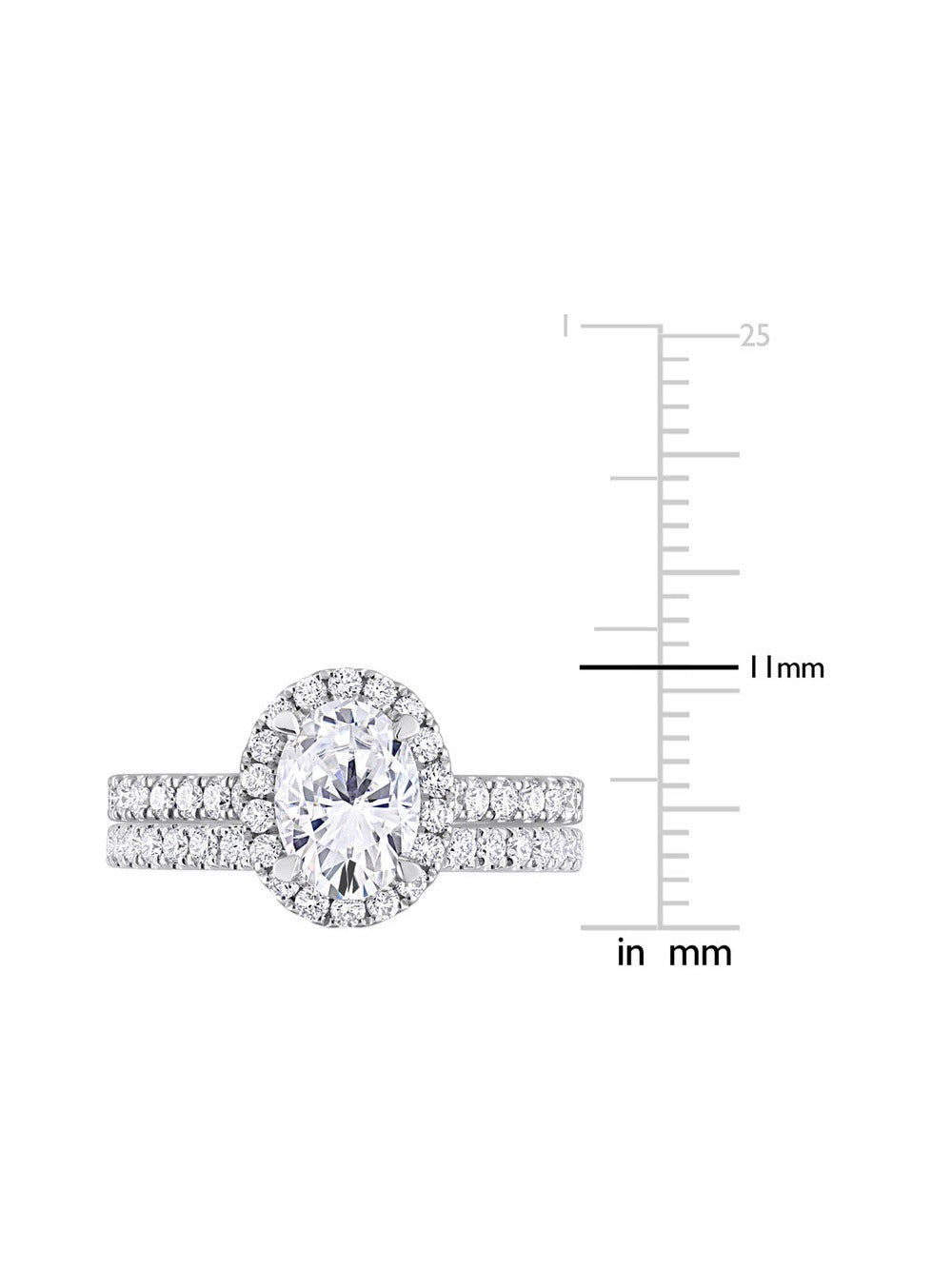 14k White Gold Lab-Grown Diamond Engagement Ring M6591