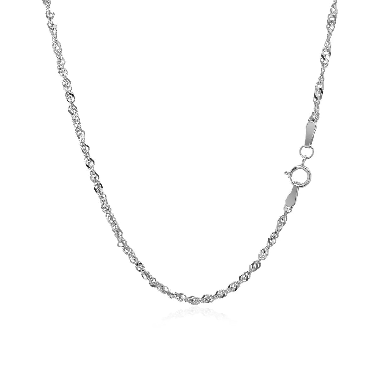 14K White Gold 1.75 mm Singapore Chain 20'' S96519