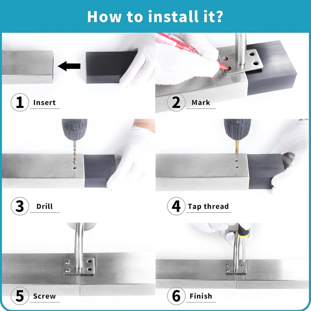 Brushed Stainless Steel Wall Mounted Stair Handrail N257261
