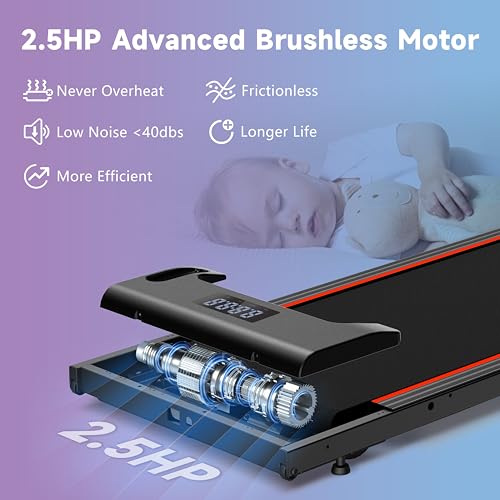 Under Desk Portable Walking Treadmill with Remote Control C4599