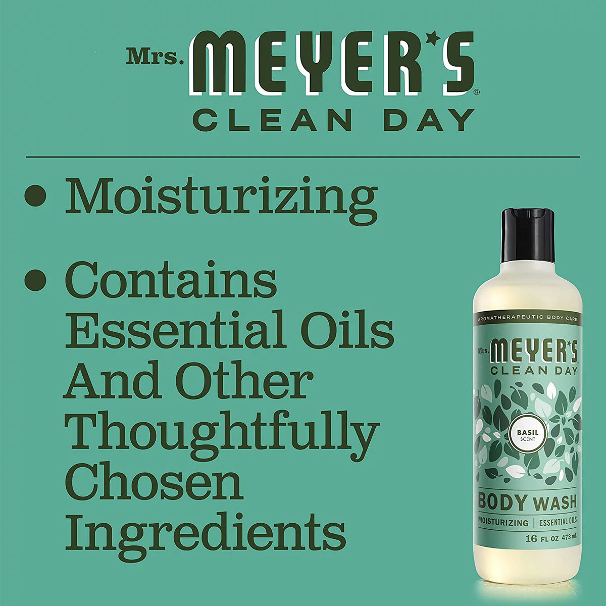 16 Fl OZ Bottle Basil Scented Body Wash, 6 Bottles N9539