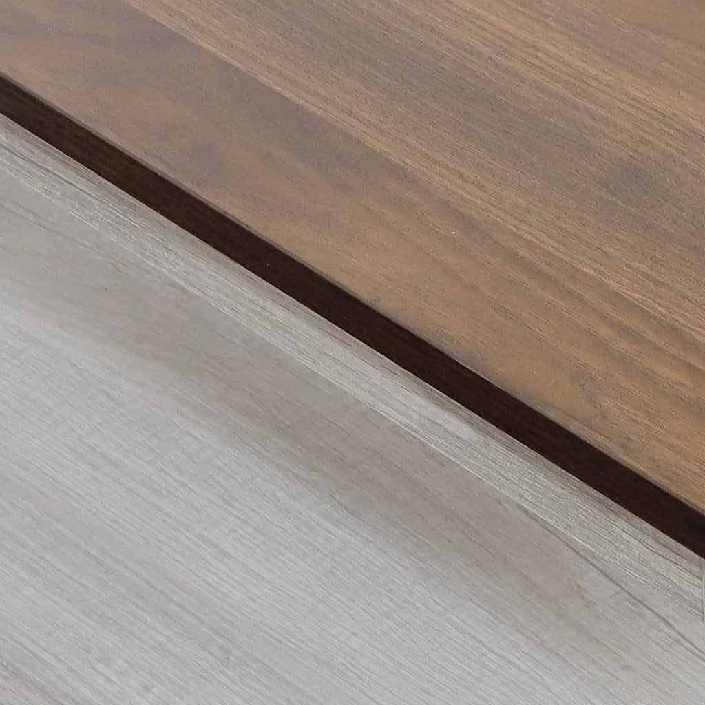 Vintage White/Espresso 40 Inch 2-Tier Wood Coffee Table J23108