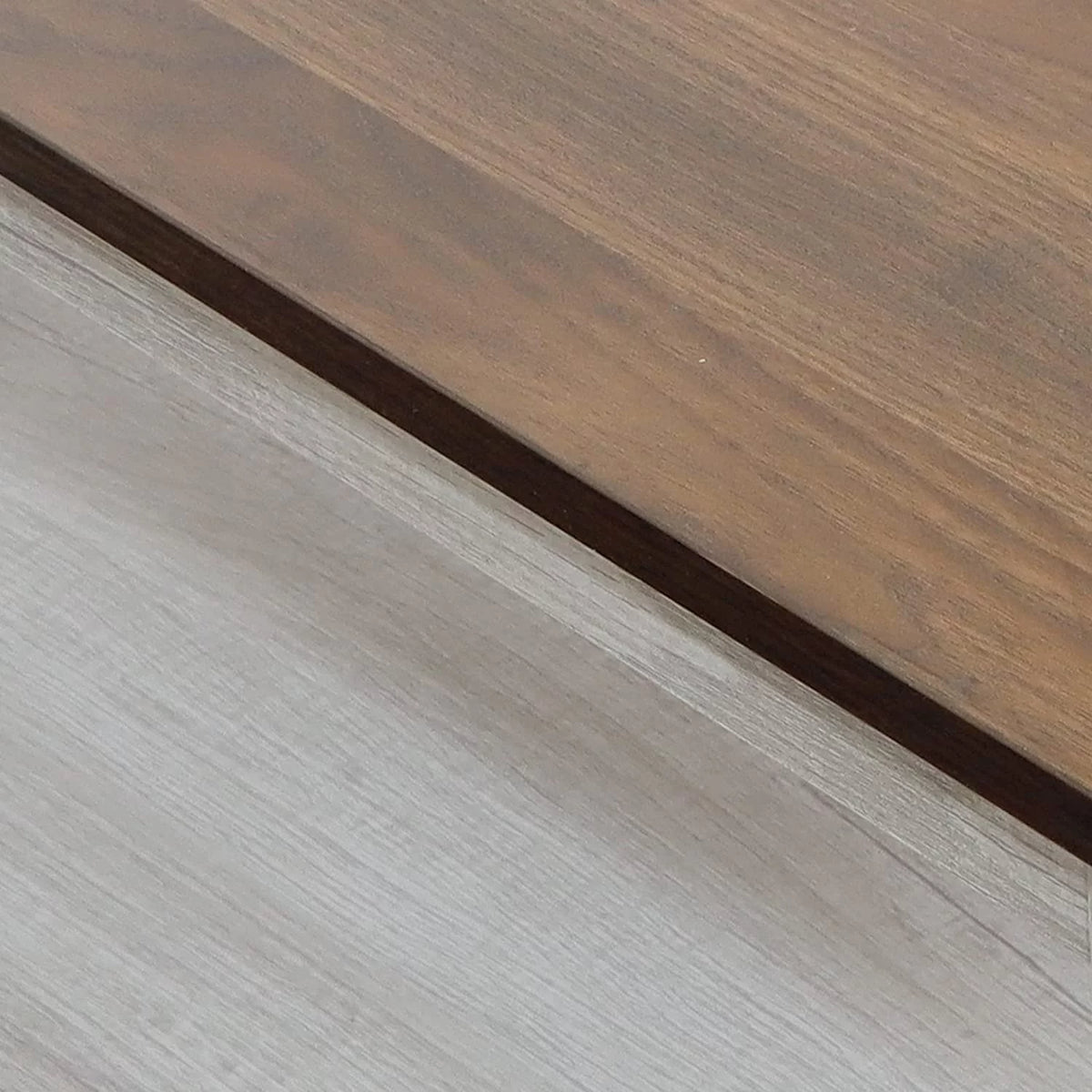 Vintage White/Espresso 40 Inch 2-Tier Wood Coffee Table J23108