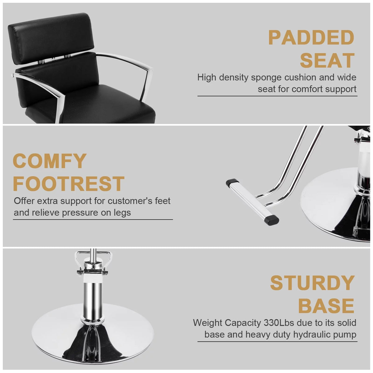 Heavy Duty Salon Chair 360 Degree Swivel J4434