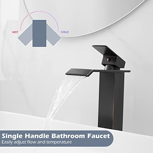 Brushed Nickel Waterfall Vessel Sink Faucet X9746