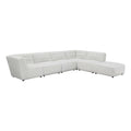 White 6-Piece Faux Leather Sectional L403