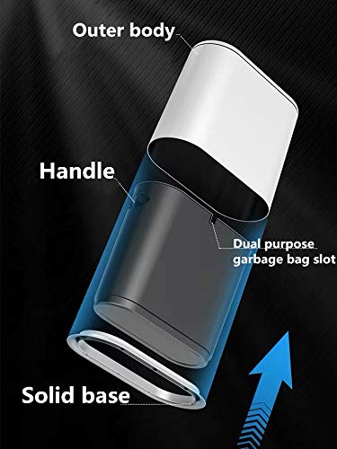 12 Liter White Plastic Trash Can with Press Top Lid I6547