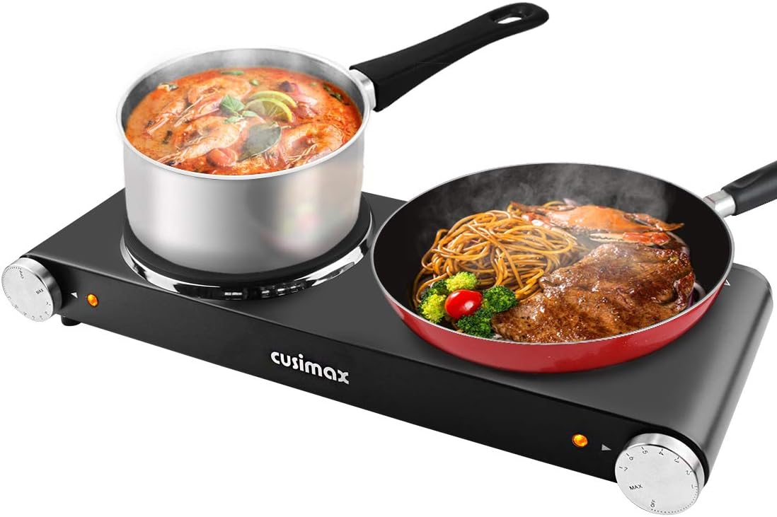 Electric Hot Plate Single Burner 1500W Cast Iron Stainless Steel R674778