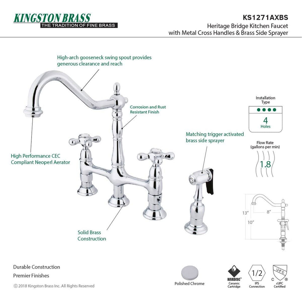 Kitchen Faucet with Brass Sprayer O695634