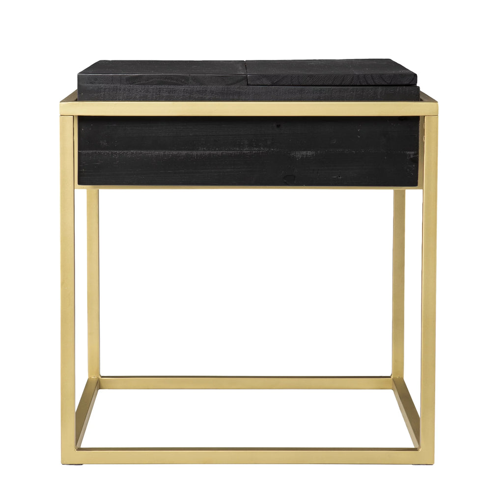 Reclaimed Wood Storage End Table Z623543