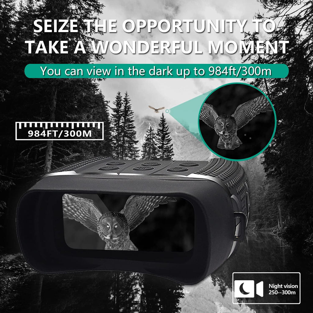 Night Vision Goggles Infrared Binoculars with 2.31 Screen 32G Memory Card U27979