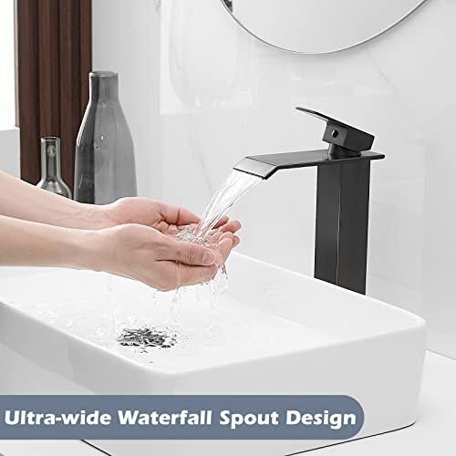 Brushed Nickel Waterfall Vessel Sink Faucet X9746