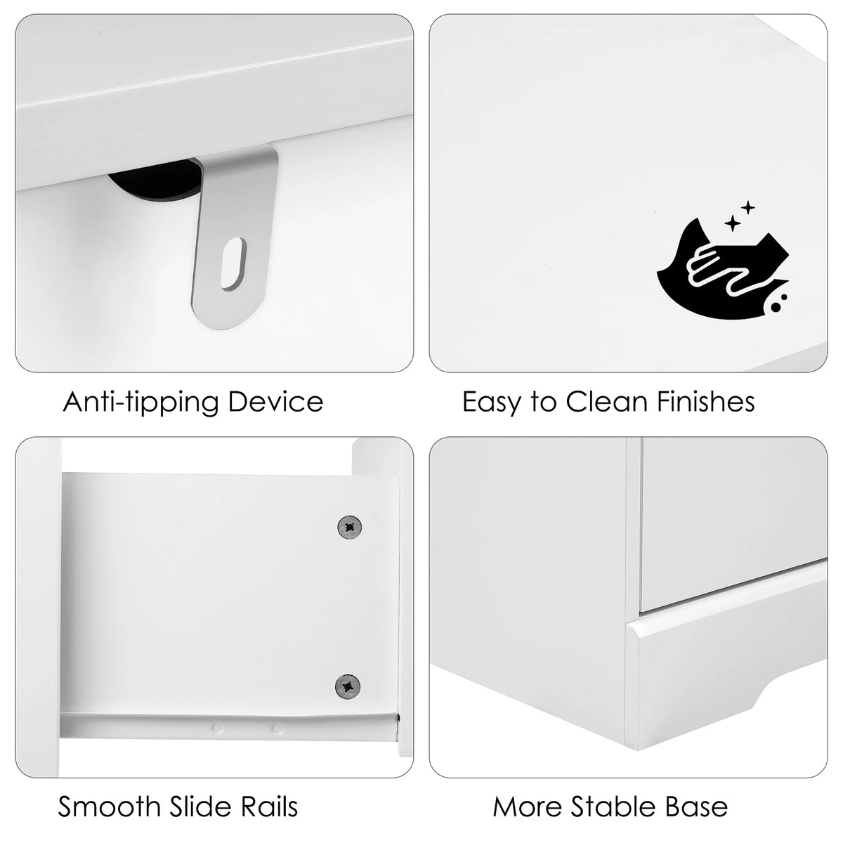 White 6 Drawer Wood Dresser K492993