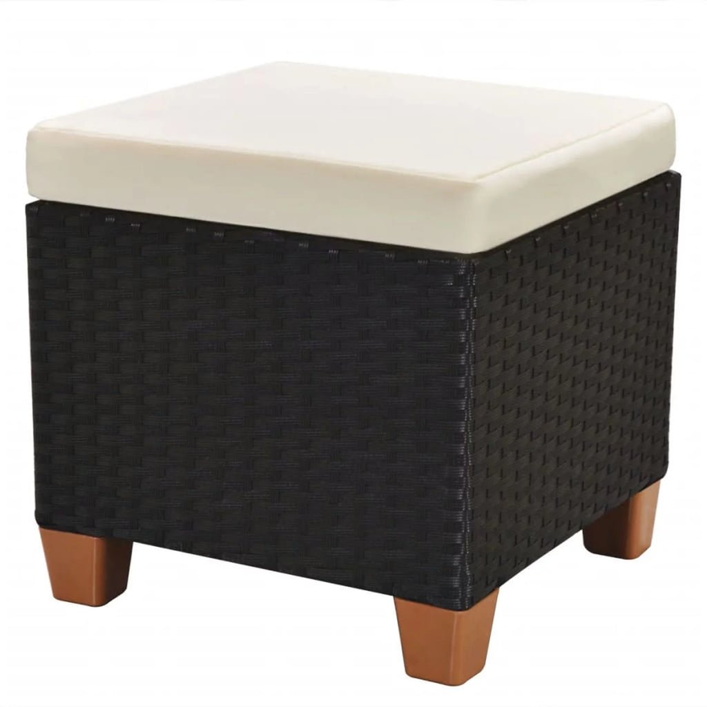 Black Poly Rattan 7 Piece Patio Set O576