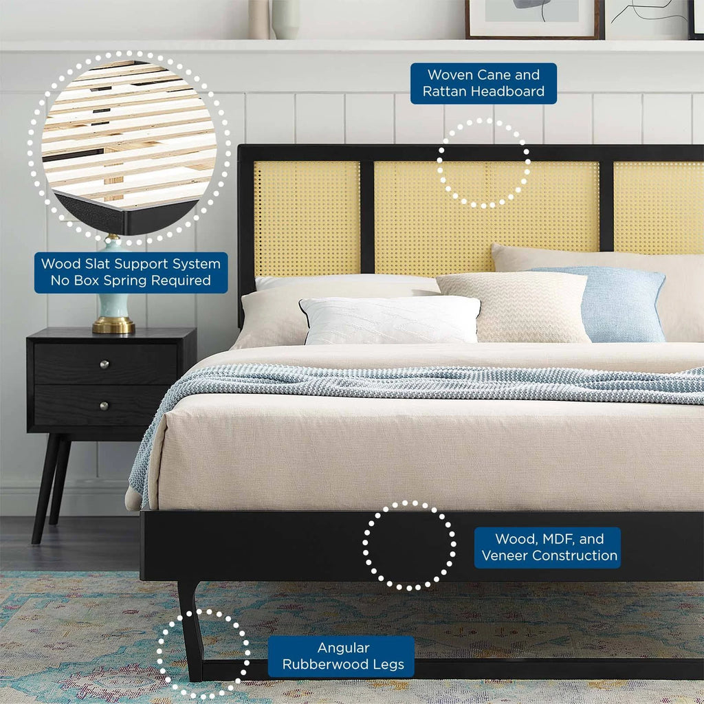 Black Queen Platform Bed C222060