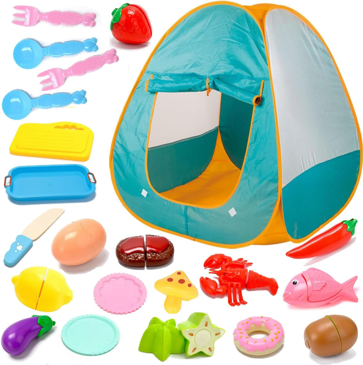 21 Pcs Pop Up Kids Play Tent G24421