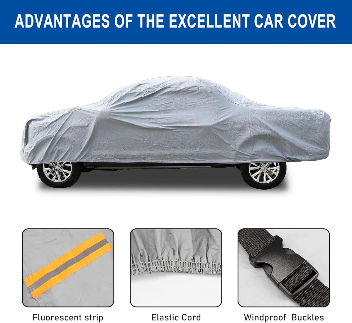 Waterproof Windproof Pickup Car Cover for Ford F150 2001-2019 Raptor V80408