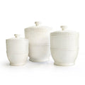 3-Piece Ceramic Canister Set White U28509