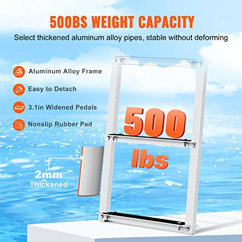 Removable 5 Steps 500 lbs Aluminum Dock Ladder S152