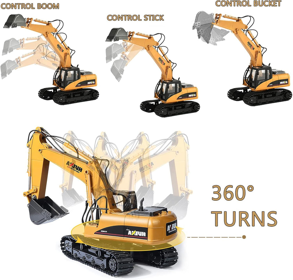 Remote Control Excavator Toy 1/14 Scale 15 Channel RC Excavator H420