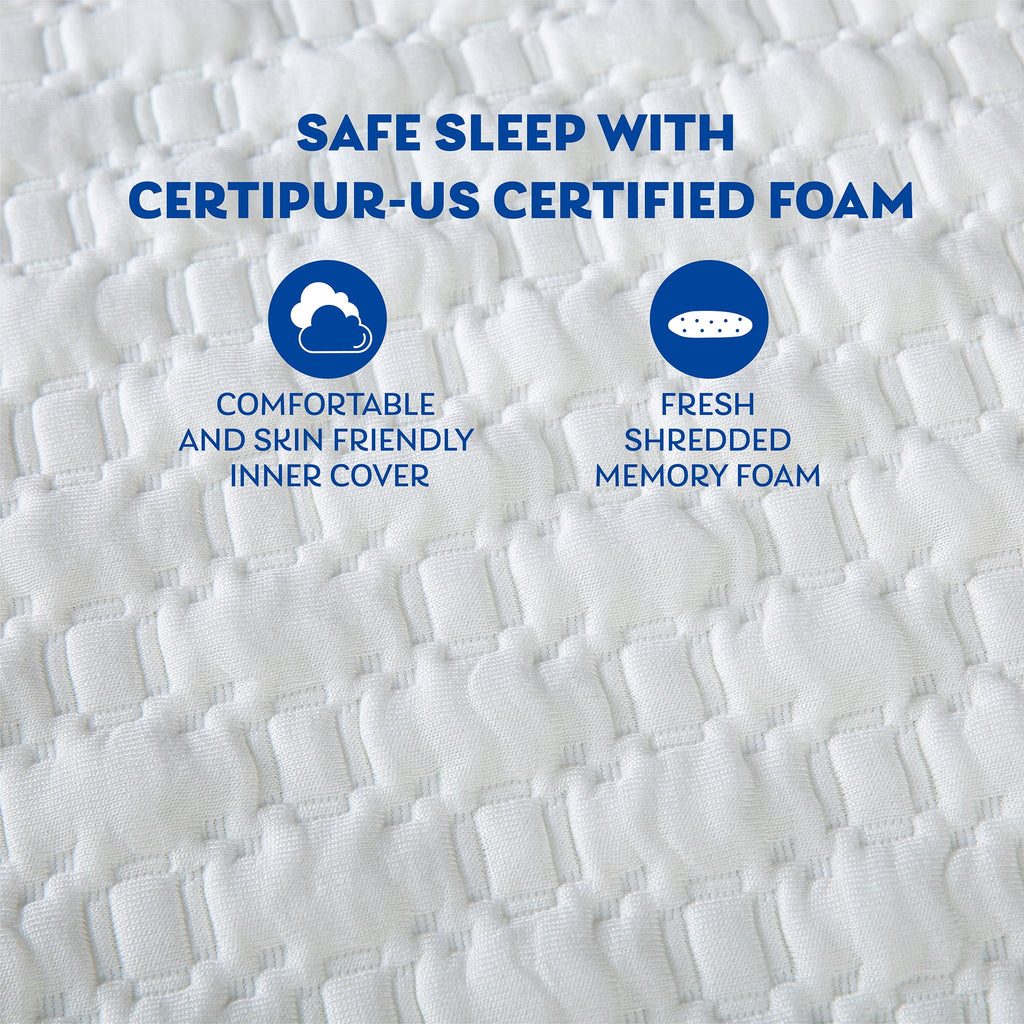 Shredded Memory Foam Bed Pillow Queen Firm C1725